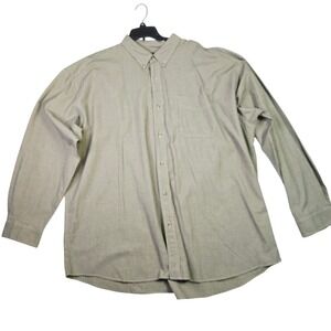 Edwards Men's Button Down Shirt 3XL Tan Black Houndstooth Cotton Long Sleeve A21